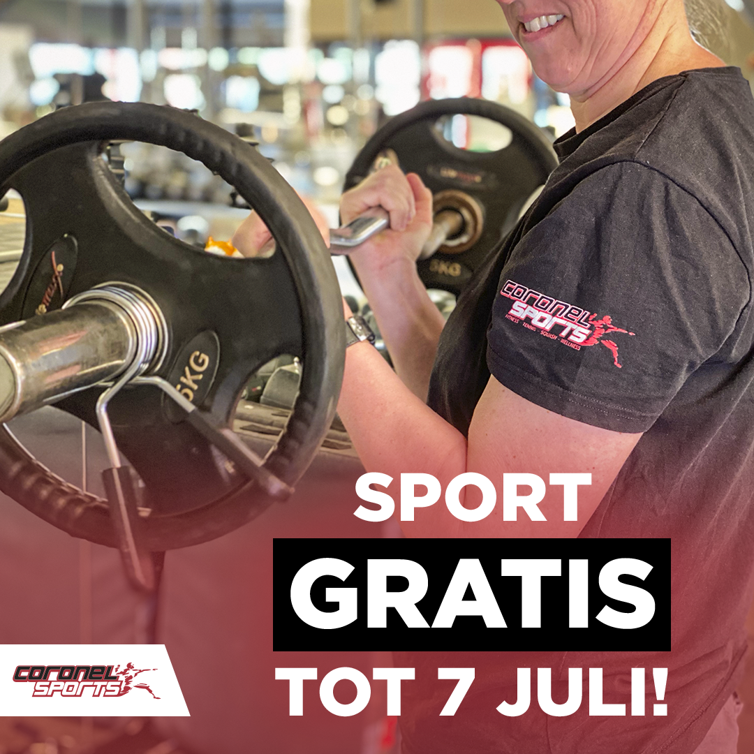 Sport gratis tot 7 juli bij Coronel Sports